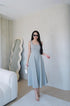 Spring Plain Square Neck Long Dresses